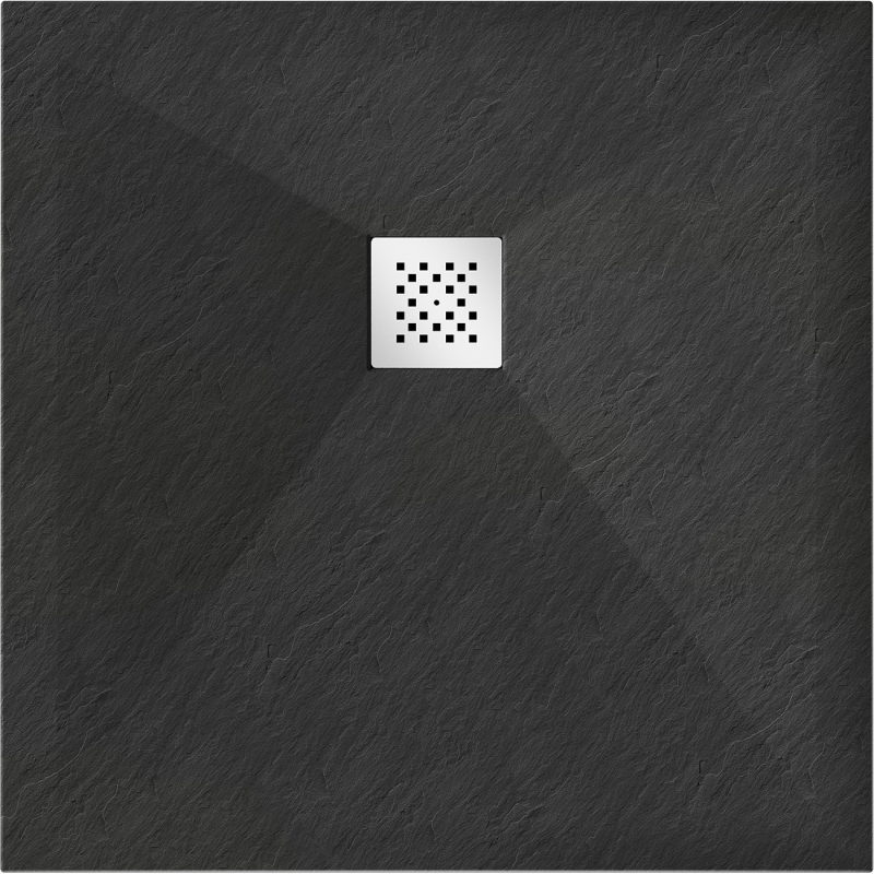 Mexen Stone+ receveur de douche composite carré 90 x 90 cm, noir - 44709090