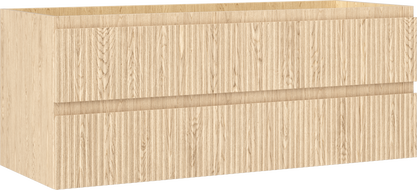 Mexen Rivel meuble de salle de bain pour lavabo 120 cm, 2 tiroirs, rainuré, chêne - 91A20-12047-2-BFF81