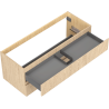 Mexen Rivel meuble de salle de bain pour lavabo 120 cm, 2 tiroirs, rainuré, chêne - 91A20-12047-2-BFF81