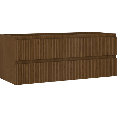 Mexen Rivel armoire de salle de bain sous lavabo 120 cm, 2 tiroirs, rainurée, noyer - 91A20-12047-2-BFF86