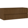 Mexen Rivel armoire de salle de bain sous lavabo 120 cm, 2 tiroirs, rainurée, noyer - 91A20-12047-2-BFF86
