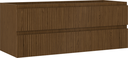 Mexen Rivel armoire de salle de bain sous lavabo 120 cm, 2 tiroirs, rainurée, noyer - 91A20-12047-2-BFF86
