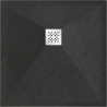 Mexen Stone+ receveur de douche en composite carré 100 x 100 cm, Noir - 44701010