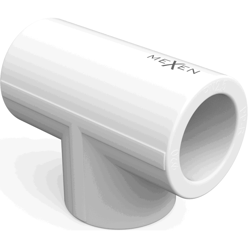 Mexen PPR té soudé pour tuyaux PPR 25 x 25 x 25, PN25 - W97330-252525-00