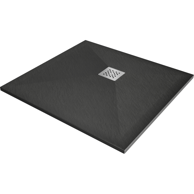 Mexen Stone+ receveur de douche en composite carré 70 x 70 cm, anthracite - 44717070