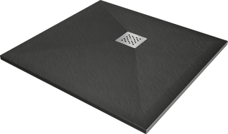 Mexen Stone+ receveur de douche en composite carré 70 x 70 cm, anthracite - 44717070