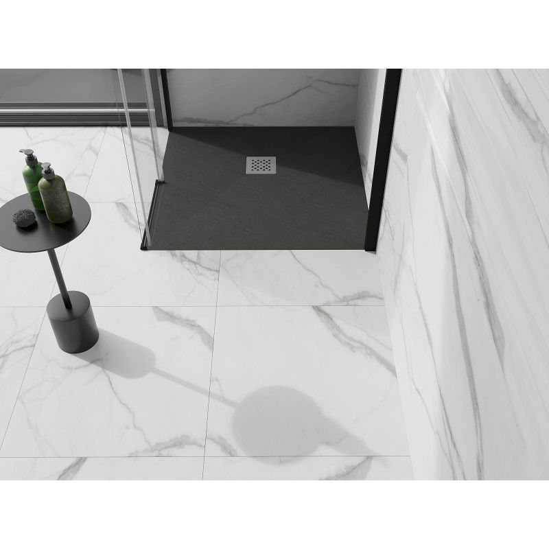 Mexen Stone+ receveur de douche composite carré 80 x 80 cm, anthracite - 44718080