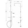 Mexen T colonne de douche, chrome - 7939399-00