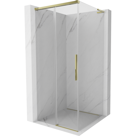 Mexen Rox L cabine de douche coulissante 90 x 90 cm, transparent, or - 8C2L-090-090-50-00