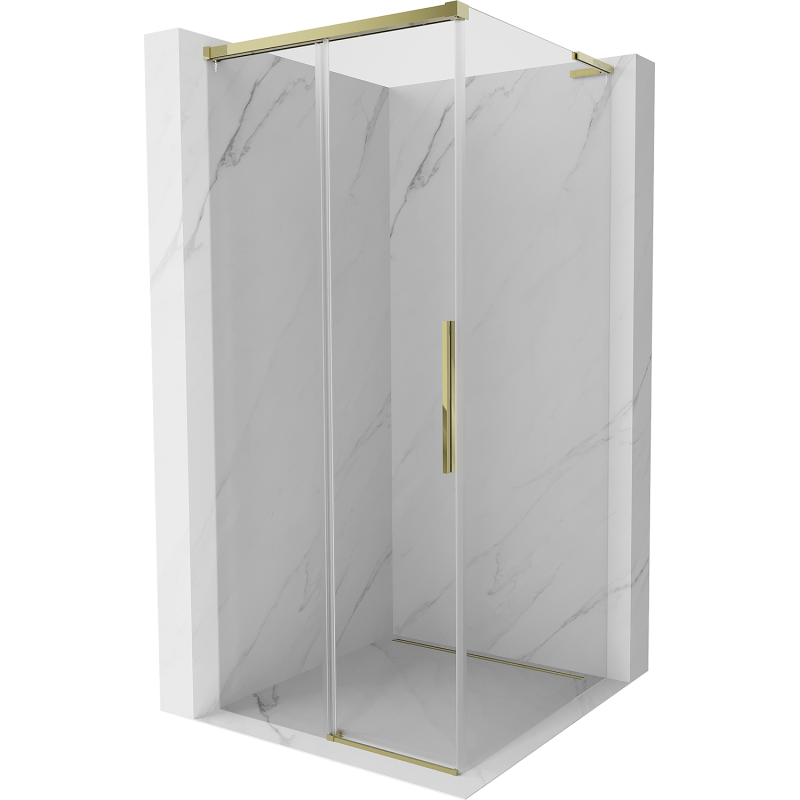 Mexen Rox L cabine de douche coulissante 95 x 95 cm, transparente, or - 8C2L-095-095-50-00