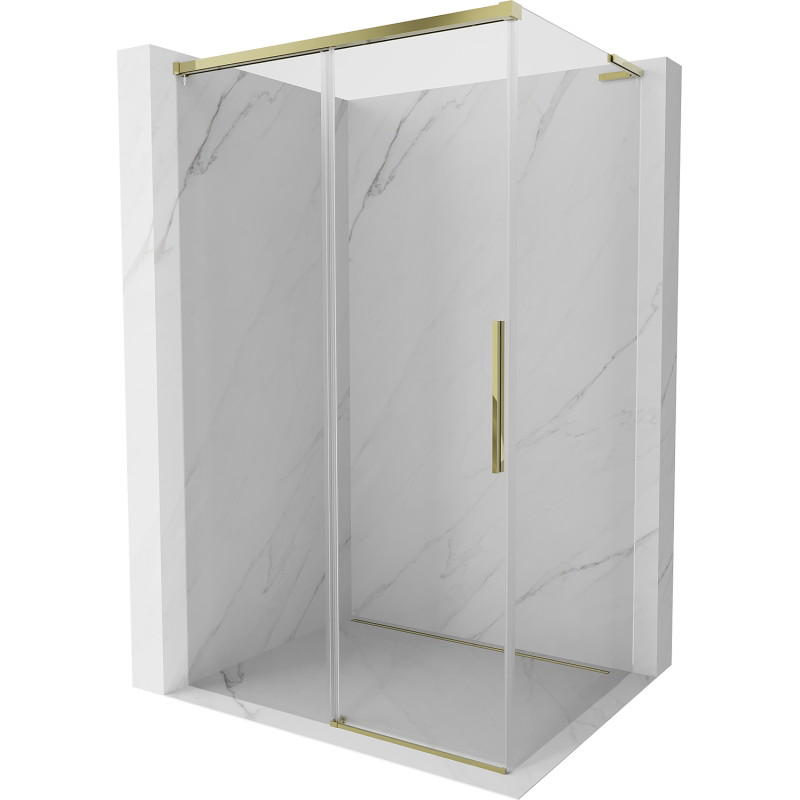 Mexen Rox L cabine de douche coulissante 120 x 95 cm, transparent, dorée - 8C2L-120-095-50-00