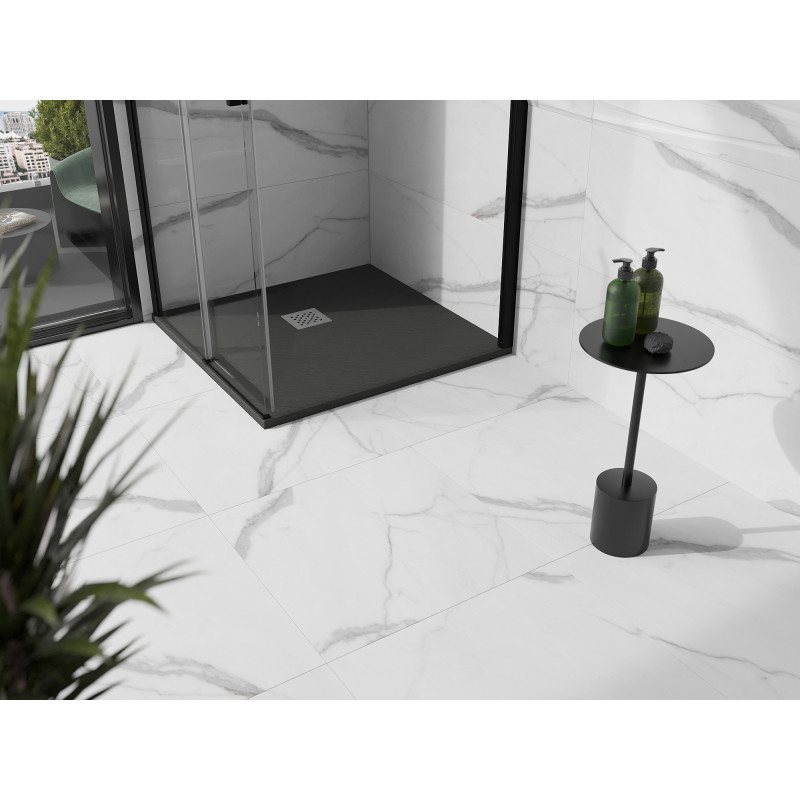 Mexen Stone+ receveur de douche en composite carré 90 x 90 cm, anthracite - 44719090