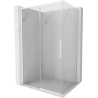 Mexen Rox cabine de douche coulissante 150 x 80 cm, transparent, blanc - 8C2-150-080-20-00