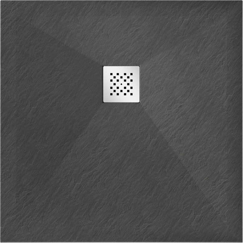 Mexen Stone+ receveur de douche carré en composite 90 x 90 cm, anthracite - 44719090