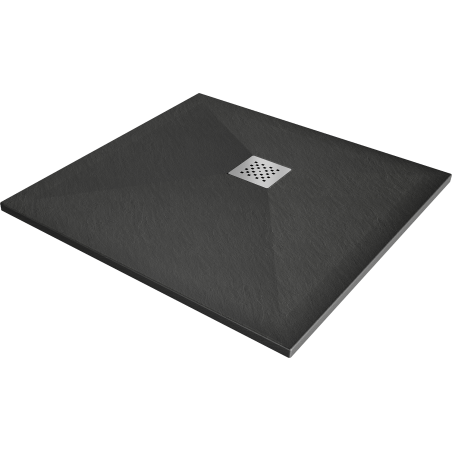 Mexen Stone+ receveur de douche carré en composite 90 x 90 cm, anthracite - 44719090