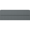 Mexen Rivel meuble de salle de bain sous lavabo 140 cm, 2 tiroirs, rainuré, graphite mat - 91A20-14047-2-BFF66