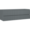 Mexen Rivel meuble de salle de bain sous lavabo 140 cm, 2 tiroirs, rainuré, graphite mat - 91A20-14047-2-BFF66