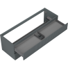 Mexen Rivel meuble de salle de bain sous lavabo 140 cm, 2 tiroirs, rainuré, graphite mat - 91A20-14047-2-BFF66