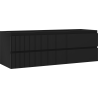 Mexen Rivel meuble de salle de bain sous-lavabo 140 cm, 2 tiroirs, rainuré, noir mat - 91A20-14047-2-BFF71