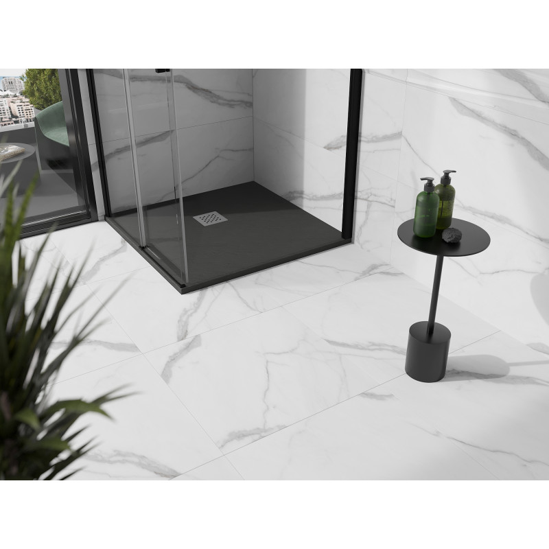 Mexen Stone+ receveur de douche carré en composite 100 x 100 cm, anthracite - 44711010