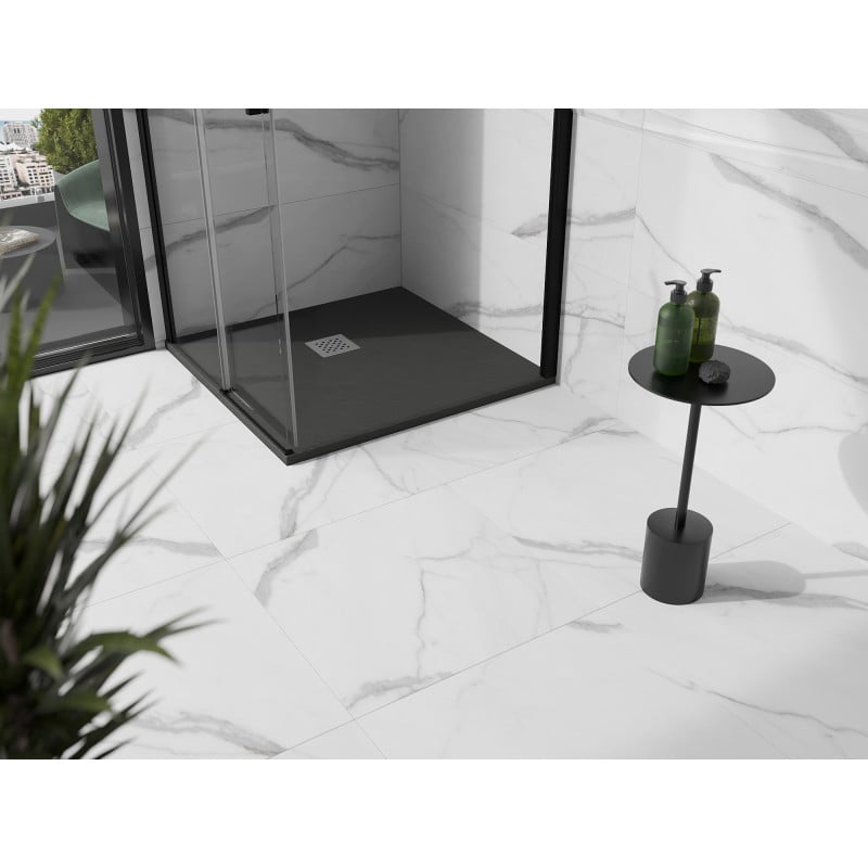 Mexen Stone+ receveur de douche composite carré 100 x 100 cm, anthracite - 44711010