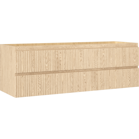 Mexen Rivel armoire de salle de bain sous-lavabo 140 cm, 2 tiroirs, rainurée, chêne - 91A20-14047-2-BFF81