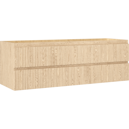 Mexen Rivel meuble de salle de bains sous lavabo 140 cm, 2 tiroirs, rainuré, chêne - 91A20-14047-2-BFF81