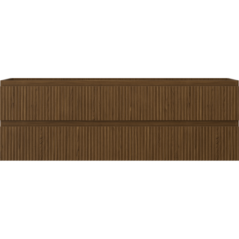 Mexen Rivel meuble de salle de bains sous lavabo 140 cm, 2 tiroirs, rainuré, noyer - 91A20-14047-2-BFF86
