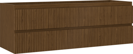 Mexen Rivel meuble de salle de bains sous lavabo 140 cm, 2 tiroirs, rainuré, noyer - 91A20-14047-2-BFF86