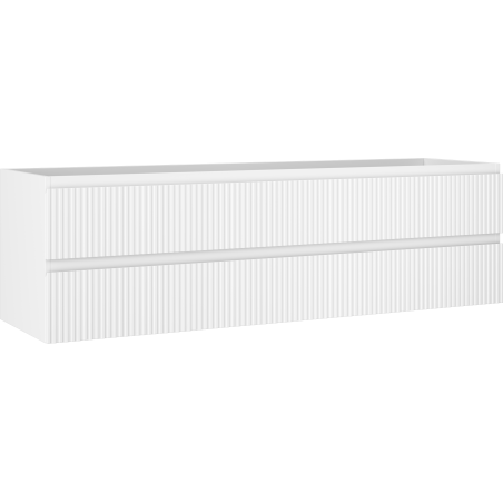 Mexen Rivel meuble de salle de bains sous lavabo 160 cm, 2 tiroirs, rainuré, blanc mat - 91A20-16047-2-BFF01