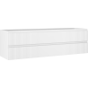 Mexen Rivel meuble de salle de bain sous-vasque 160 cm, 2 tiroirs, cannelé, blanc mat - 91A20-16047-2-BFF01
