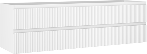 Mexen Rivel meuble de salle de bain sous-vasque 160 cm, 2 tiroirs, cannelé, blanc mat - 91A20-16047-2-BFF01