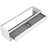 Mexen Rivel meuble de salle de bain sous-vasque 160 cm, 2 tiroirs, cannelé, blanc mat - 91A20-16047-2-BFF01
