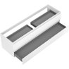 Mexen Rivel meuble de salle de bain sous-vasque 160 cm, 2 tiroirs, cannelé, blanc mat - 91A20-16047-2-BFF01