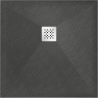 Mexen Stone+ receveur de douche carré en composite 100 x 100 cm, anthracite - 44711010