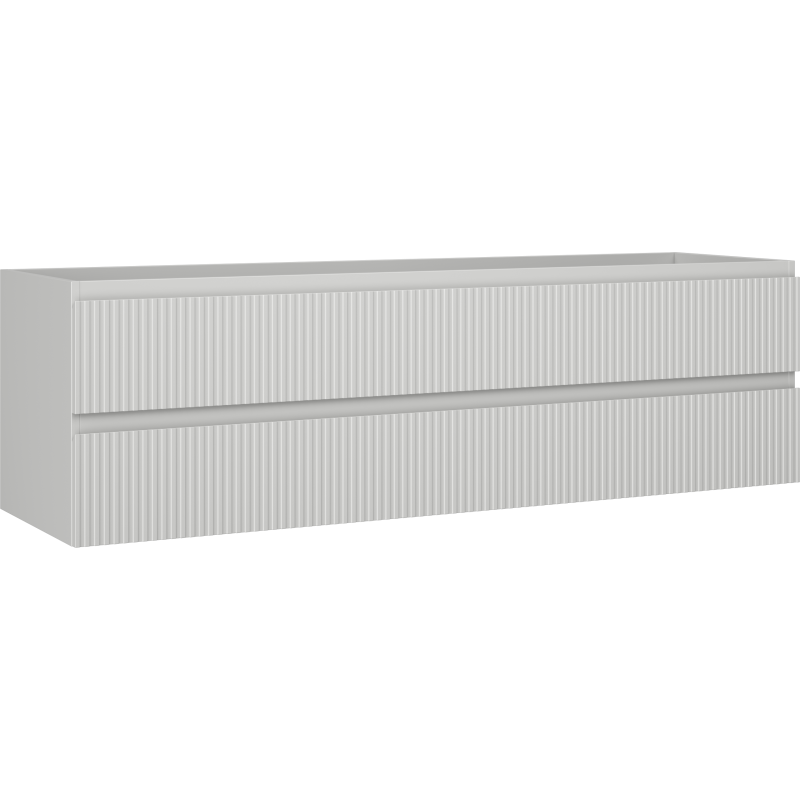 Mexen Rivel meuble de salle de bains sous-lavabo 160 cm, 2 tiroirs, rainuré, gris mat - 91A20-16047-2-BFF62