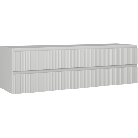 Mexen Rivel meuble de salle de bains sous-lavabo 160 cm, 2 tiroirs, rainuré, gris mat - 91A20-16047-2-BFF62