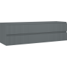 Mexen Rivel armoire de salle de bain sous lavabo 160 cm, 2 tiroirs, rainurée, graphite mat - 91A20-16047-2-BFF66