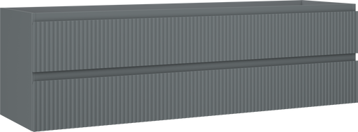 Mexen Rivel meuble de salle de bains sous lavabo 160 cm, 2 tiroirs, rainuré, graphite mat - 91A20-16047-2-BFF66