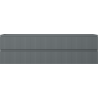 Mexen Rivel meuble de salle de bains sous lavabo 160 cm, 2 tiroirs, rainuré, graphite mat - 91A20-16047-2-BFF66