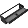 Mexen Rivel armoire de salle de bain sous lavabo 160 cm, 2 tiroirs, cannelée, noir mat - 91A20-16047-2-BFF71