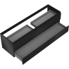 Mexen Rivel meuble de salle de bain sous-vasque 160 cm, 2 tiroirs, rainuré, noir mat - 91A20-16047-2-BFF71