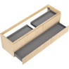 Mexen Rivel meuble de salle de bain sous-lavabo 160 cm, 2 tiroirs, rainuré, chêne - 91A20-16047-2-BFF81