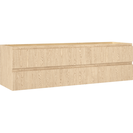 Mexen Rivel armoire de salle de bain sous lavabo 160 cm, 2 tiroirs, rainurée, chêne - 91A20-16047-2-BFF81