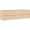 Mexen Rivel meuble de salle de bain sous-lavabo 160 cm, 2 tiroirs, rainuré, chêne - 91A20-16047-2-BFF81