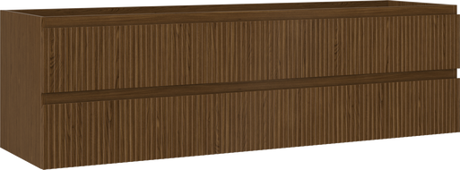 Mexen Rivel meuble de salle de bain sous-lavabo 160 cm, 2 tiroirs, rainuré, noyer - 91A20-16047-2-BFF86