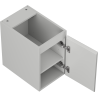 Mexen Rivel meuble de salle de bains sous vasque 30 cm, 1 porte, rainuré, gris mat - 91A21-03047-1-BF62