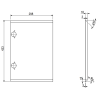 Mexen Rivel meuble de salle de bain sous-lavabo 30 cm, 1 porte, rainuré, graphite mat - 91A21-03047-1-BF66