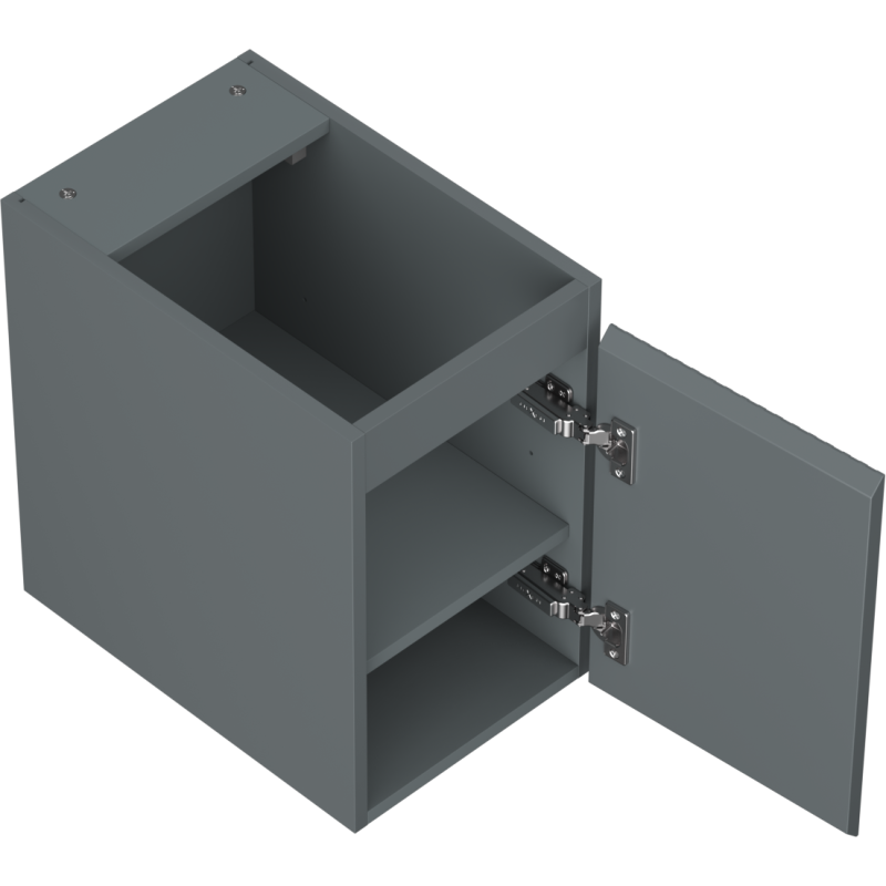 Mexen Rivel meuble sous-lavabo 30 cm, 1 porte, rainuré, graphite mat - 91A21-03047-1-BF66