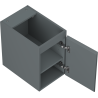 Mexen Rivel meuble sous-lavabo 30 cm, 1 porte, rainuré, graphite mat - 91A21-03047-1-BF66